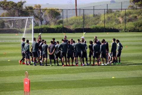Fußball, Nationalteam Mexiko Training March 19, 2019 - EUM20190319DEP15.JPG.CALIFORNIA, EU., SoccerFutbol-Seleccion Mexicana.- La Seleccion Mexicana de futbol realiza su entrenamiento matutino este martes 19 de marzo de 2019 en Centro de Entrenamiento del Comite Olimpico de Estados Unidos, en Chula Vista, de cara a su partido amistoso ante Chile como parte de la fecha FIFA. Foto: Agencia EL UNIVERSALGerardo Velazquez de LeonEVZ Latin News: March 19, 2019 Copyright: xElxUniversalx