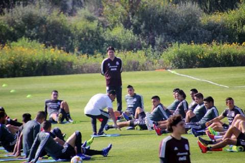 Fußball, Nationalteam Mexiko Training March 19, 2019 - EUM20190319DEP18.JPG.CALIFORNIA, EU., SoccerFutbol-Seleccion Mexicana.- La Seleccion Mexicana de futbol realiza su entrenamiento matutino este martes 19 de marzo de 2019 en Centro de Entrenamiento del Comite Olimpico de Estados Unidos, en Chula Vista, de cara a su partido amistoso ante Chile como parte de la fecha FIFA. Foto: Agencia EL UNIVERSALGerardo Velazquez de LeonEVZ Latin News: March 19, 2019 Copyright: xElxUniversalx