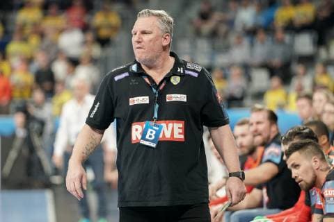 Nikolaj Jacobsen (Trainer, Cheftrainer, RNL), Einzelbild, Aktion, Action, Handball, Champions League, Rhein-Neckar Löwen - HBC Nantes,