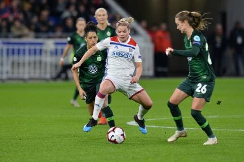 Eugenie le Sommer (lyon) FOOTBALL : Lyon vs Wolfsburg - 1 4 de finale ligue des champions feminine - 20 03 2019 FredericChambert Panoramic 