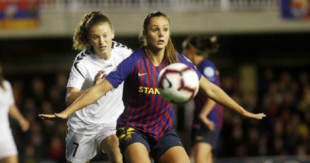 Partido de la Liga de Campeones femenina entre el Barcelona y el LSK Kvinner. WomenÂ s Champions League match between Barcelona and LSK Kvinner. 