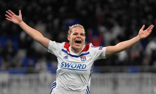 Fußball, CL, Damen, Olympique Lyon - VfL Wolfsburg March 20, 2019 - Lyon, Auvergne-Rhne-Alpes, France - Eugnie Le Sommer of Olympique Lyonnais celebration for her first goal of the evening during the UEFA Women s Champions League Quarter final football match between Olympique Lyonnais and Vfl Wolfsburg at Groupama Stadium on March, 20 in Lyon, France. Olympique Lyonnais v Wolfsburg - Women s Champions League  - ZUMAn230 20190320_zaa_n230_560 Copyright: xActionxFotoxSportx