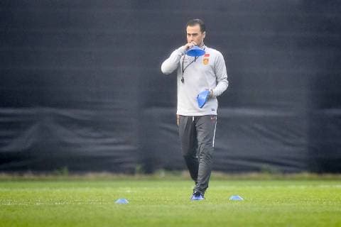 Head coach Fabio Cannavaro of Chinese national men s football team takes part in a training session for the opening match against Thailand national men s football team during the 2019 China Cup International Football Championship in Nanning city, south China s Guangxi Zhuang Autonomous Region, 20 March 2019. Fabio Cannavaro left more questions than answers when he said on Wednesday that he was only certain to act as head coach of the Chinese national football team for the upcoming China Cup Tournament. Cannavaro unsure about his future as China football head coach  scr177587