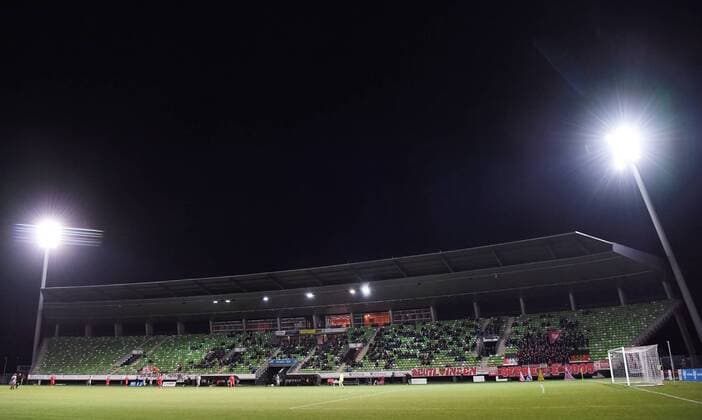 Fussball WFV Pokal Viertelfinale 2018 2019 20.03.2019 Oberliga SSV Reutlingen - TSG Backnang Uebersicht des Kreuzeiche Stadion, Heimstaette des SSV Reutlingen Stimmung