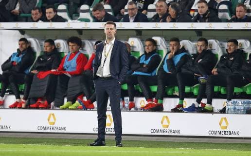 20.03.2019, Fussball, Länderspiel, Deutschland - Serbien, in der Volkswagen Arena Wolfsburg. Trainer Mladen Krstajic (Serbien)