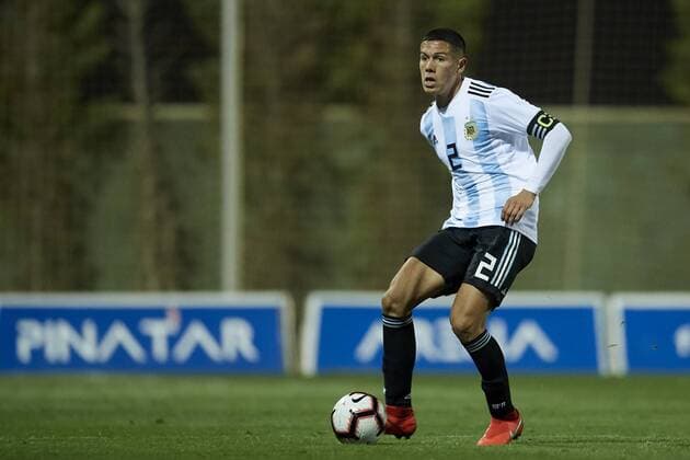 March 20, 2019 - Murcia, Murcia, Spain - Nehuen Perez of Argentina controls the ball during the friendly match between Argentina and France U20 at Pinatar Arena in Murcia, Spain on March 20 2019. Argentina v France - International Friendly Länderspiel U20  - ZUMAn230 20190320_zaa_n230_947 Copyright: xJosexBretonx