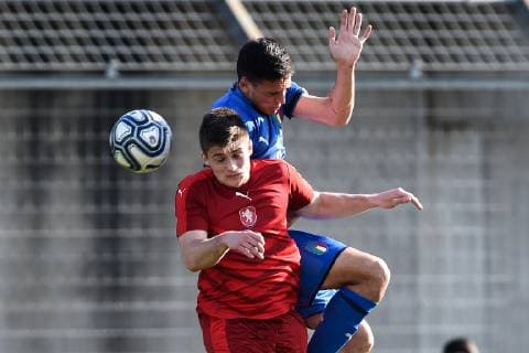 Db Busto Arsizio 21 03 2019 - Torneo 8 Nazioni Italia-Repubblica Ceca U20 foto Daniele Buffa Image nella foto: Gabriele Zappa-Vaclav Dudl 