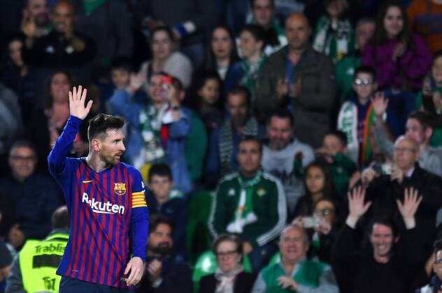 SEVILLA, 17-03-2019. Primera Division Spanish League. LaLiga. Estadio Benito Villamarin. Leo Messi FC Barcelona Barca during the game Real Betis - FC Barcelona. Real Betis - FC Barcelona  x3015430x