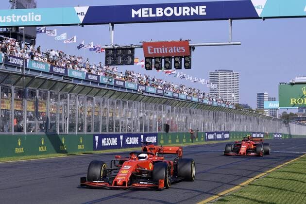 VETTEL Sebastian F1 Team Scuderia Ferrari vor LECLERC Charles F1 GP Australien 2019 am 17. 03. 2019 in Melbourne
