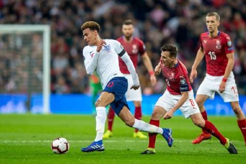 Dele Alli of England in action during the UEFA EURO EM Europameisterschaft Fussball Qualifier EM Europameisterschaft Group A match between England and Czech Republic at Wembley Stadium, London, England on 22 March 2019. Copyright: xSalvioxCalabresex 23430003