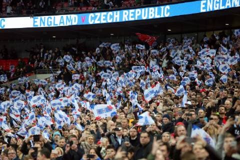 England v Czech Republic UEFA EURO EM Europameisterschaft Fussball 2020 Qualifiers The England fans before the UEFA Euro 2020 Qualifiers match at Wembley Stadium, London Content Not Available For UK Newspapers Copyright: xPaulxChestertonx FIL-13024-0059