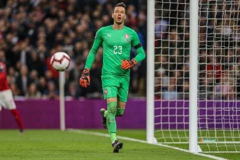 Goalkeeper Jiri Pavlenka (Werder Bremen) of Czech Republic during the UEFA 2020 EURO Qualifier EM Europameisterschaft match between England and Czech Republic at Wembley Stadium, London, England on 22 March 2019. Copyright: xDavidxHornx PMI-2698-0027