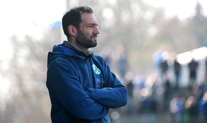 Fußball, Trainerhistorie, Stuttgarter Kickers 23.03.2018, Deutschland, Stuttgart, Fußball Oberlliga Baden-Württemberg 24. Spieltag, Saison 2018 2019 SV Stuttgarter Kickers vs. FC Germania Friedrichstal: Trainer Tobias Flitsch (Kickers)