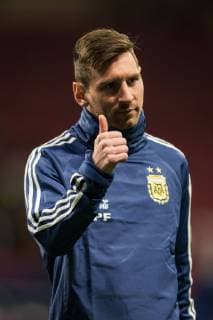 Madrid, Spanien 22.03.2019, Freundschaftsspiel, Argentinien - Venezuela, Lionel Messi (Argentina) gestures ( DeFodi531