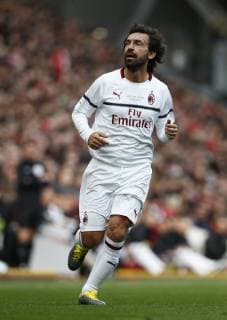 23rd March 2019, Anfield, Liverpool, England; Charity football, Liverpool Legends versus Milan Glorie; Andrea Pirlo of Milan Glorie  ActionPlus12117259 AlanxMartin