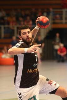 Handball 2.Handball Bundesliga 2018 2019 - Handball Sportverein Hamburg vs. EHV Aue Kevin Herbst (Handball Sportverein Hamburg),7meter, erfolgreich, Sporthalle Hamburg Hamburg