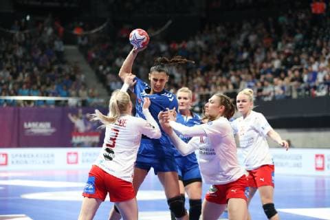 Handball, Golden League Damen, Rumänien - Dänemark Maria Zamfirescu (Roumanie) HANDBALL : Golden League - 3eme journee - Roumanie vs Danemark - 24 03 2019 KevinDomas Panoramic 