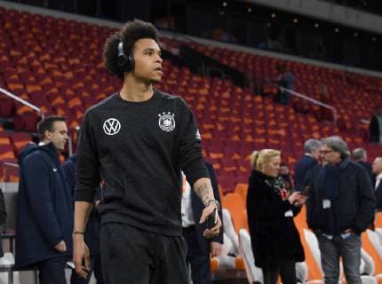 Fussball, Herren, Saison 2018 19, EM-Qualifikation, Gruppe C (2. Spieltag), Länderspiel in Amsterdam, Niederlande - Deutschland, Leroy Sane (Deutschland) vor dem Spiel, 24.03. 2019, Copyright: xMatthiasxKochx
