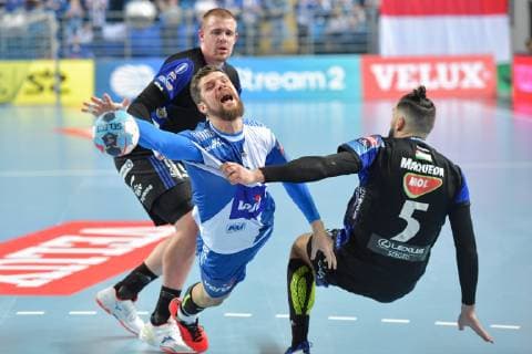 Sport Bilder des Tages Handball, CL, Orlen Wisla Plock - MOL-Pick Szeged PLOCK, 24.03.2019 MECZ LIGA MISTRZOW PILKA RECZNA MEZCZYZN SEZON 2018 19 --- MEN S HANDBALL CHAMPIONS LEAGUE MATCH: SPR ORLEN WISLA PLOCK - MOL-PICK SZEGED NZ ONDREJ ZDRAHALA JORGE MAQUEDA PENO FOT. DOMINIK BUZE FOTOPYK NEWSPIX.PL --- Newspix.pl  190324MiD018