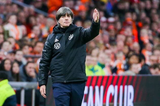 Trainer Joachim Loew (Deutschland) gestikuliert DFB regulations prohibit any use of photographs as image sequences and or quasi-video. GER, Fussball, Laenderspiel, Niederlande - Deutschland, 24.03.2019 Niederlande Copyright: xTomxWellerx xEibner-Pressefotox EP_eer