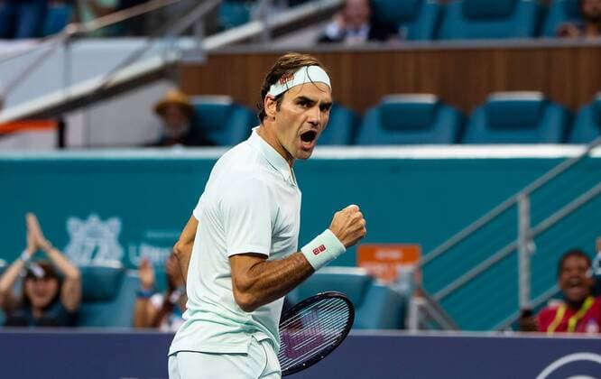 Sport Bilder des Tages 2019 Miami Open Roger Federer , Switzerland