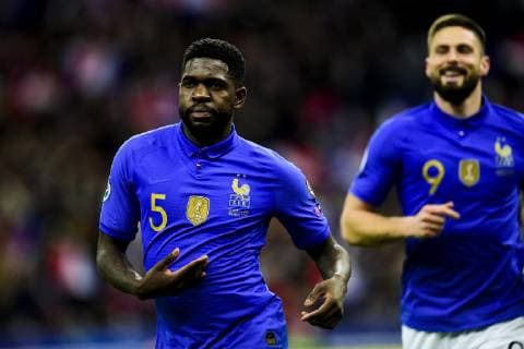joie des joueurs de l equipe de France apres le but de Samuel Umtiti (France) FOOTBALL : France vs Islande - Eliminatoires Euro 2020 - Paris - 25 03 2019 JBAutissier Panoramic 