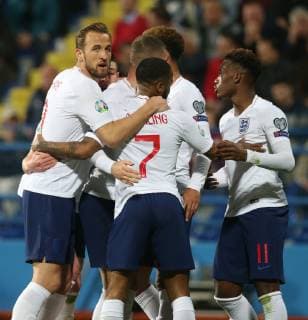 Montenegro v England UEFA EURO EM Europameisterschaft Fussball 2020 Qualifiers Ross Barkley of England celebrates scoring his sides 3rd goal during the UEFA Euro 2020 Qualifiers match at the Podgorica City Stadium, Podgorica Content Not Available For UK Newspapers Copyright: xPaulxChestertonx FIL-13030-0099