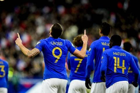 joie des joueurs de l equipe de France apres le but de Olivier Giroud (France) FOOTBALL : France vs Islande - Eliminatoires Euro 2020 - Paris - 25 03 2019 JBAutissier Panoramic 
