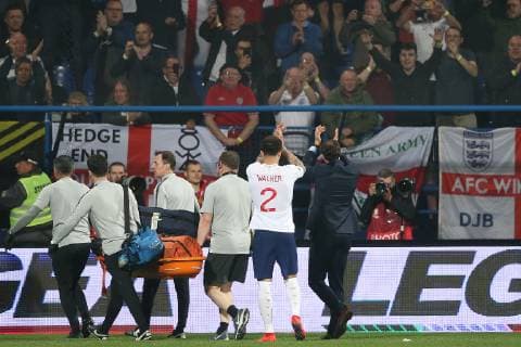 Montenegro v England UEFA EURO EM Europameisterschaft Fussball 2020 Qualifiers England Manager Gareth Southgate applauds the traveling England fans as he leaves the pitch at the end of the UEFA Euro 2020 Qualifiers match at the Podgorica City Stadium, Podgorica Content Not Available For UK Newspapers Copyright: xPaulxChestertonx FIL-13030-0134