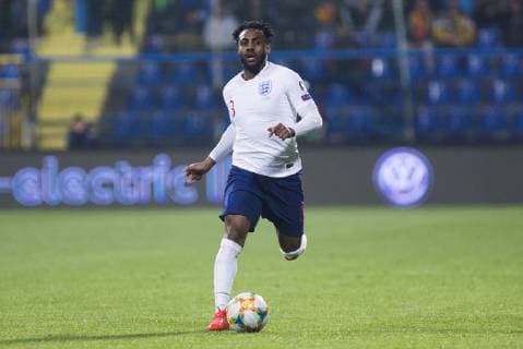 25th March 2019, Podgorica City Stadium, Podgorica, Montenegro; UEFA European Championships Qualification football, Montenegro versus England; Danny Rose of England comes forward on the ball  ActionPlus12117767 NikolaxKrstic