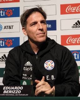 March 25, 2019 - EUM20190325NAC24.JPG.SANTA CLARA, EU.- SoccerFutbol-Paraguay.- 25 de marzo 2019.- Creo completamente que (Gerardo Martino) es el indicado para llevar a la seleccion de Mexico a donde quiere llegar. Es un hombre trabajador y pensante del futbol dijo su compatriota, Eduardo Berizzo, entrenador de Paraguay, en conferencia previo al encuentro de este martes en el Levi™s Stadium. Foto: Agencia EL UNIVERSALRamon TrevinoRCC. Latin News: March 25, 2019 Copyright: xElxUniversalx