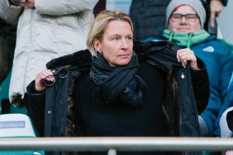 27.03.2019, xtgx, Fussball UEFA Women s Champions League, VfL Wolfsburg - Olympique Lyon emspor, v.l. bundestrainerin martina voss tecklenburg (DFL DFB REGULATIONS PROHIBIT ANY USE OF PHOTOGRAPHS as IMAGE SEQUENCES and or QUASI-VIDEO) AOK Stadion