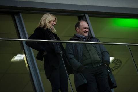 GER, UWCL, Viertelfinale, VfL Wolfsburg vs Olympique Lyon 27.03.2019, AOK Stadion, Wolfsburg, GER, UWCL, Viertelfinale, VfL Wolfsburg vs Olympique Lyon, UEFA REGULATIONS PROHIBIT ANY USE OF PHOTOGRAPHS AS IMAGE SEQUENCES AND OR QUASI-VIDEO im Bild picture shows: VfL Geschäftsführer Jörg Schmadtke,