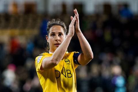 190327 Ingrid Moe Wold of LSK Kvinner after the UEFA Women s Champions League quarterfinal match between LSK Kvinner and Barcelona on March 27, 2019 in Lillestrom. Photo: Jon Olav Nesvold BILDBYRAN kod JE 160436 Copyright: JONxOLAVxNESVOLD BB190327JE052