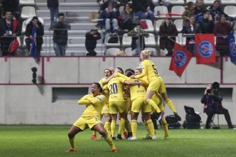Joie sur le but de Chelsea - Drew Spence (Chelsea) FOOTBALL FEMININ : PSG Vs Chelsea - Ligue des Champions - 27 03 2019 MichaelBaucher Panoramic 
