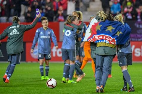 Fussball UEFA Womens Champions League, 27.03.2019, FC Bayern München - SK Slavia Praha Fussball UEFA Womens Champions League, 27.03.2019, FC Bayern München - SK Slavia Praha, in Muenchen, FCB Campus, Bayern, Deutschland. SIEG, 5:1 für den FCB und ab ins Halbfinale. DFL REGULATIONS PROHIBIT ANY USE OF PHOTOGRAPHS AS IMAGE SEQUENCES AND OR QUASI VIDEO. (