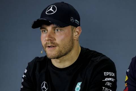March 28, 2019 - Sakhir, Bahrain - VALTTERI BOTTAS of Mercedes AMG Petronas Motorsport during the press conference PK Pressekonferenz of the 2019 FIA Formula 1 Bahrain Grand Prix at Bahrain International Circuit in Sakhir, Bahrain. Formula 1 2019 - Bahrain Grand Prix Preparations - ZUMAg147 20190328_zap_g147_008 Copyright: xJamesxGasperottix