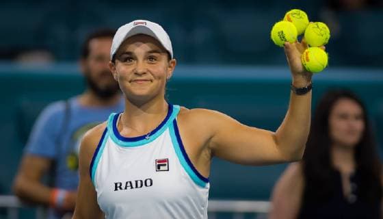 March 28, 2019 - Miami, FLORIDA, USA - Ashleigh Barty of Australia after winning her semi-final match at the 2019 Miami Open WTA Tennis Damen Premier Mandatory tennis tournament 2019 Miami Open, Tennis, Miami, United States, Mar 28 - ZUMAa181 20190328_zaa_a181_086 Copyright: xAFP7x
