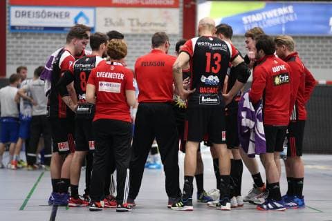 Auszeit TuS N-Luebbecke, TuS N-Luebbecke vs TV Grosswallstadt, Handball, 2. Bundesliga, 29.03.2019, TuS N-Luebbecke vs TV Grosswallstadt, Handball, 2. Bundesliga, 29.03.2019 Luebbecke