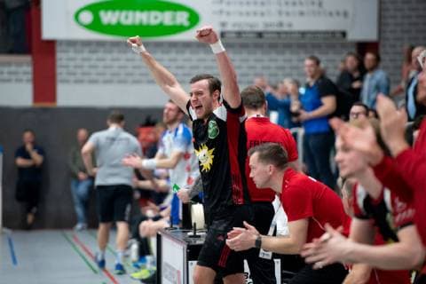 Lübbecke, Deutschland 29.03.2019: 2. Handball Bundesliga - 2018 2019 - TuS-N-Lübbecke vs. TV Großwallstadt Jo Gerrit Genz (Lübbecke) Lübbecke Nordrhein-Westfalen Deutschland Merkur Arena