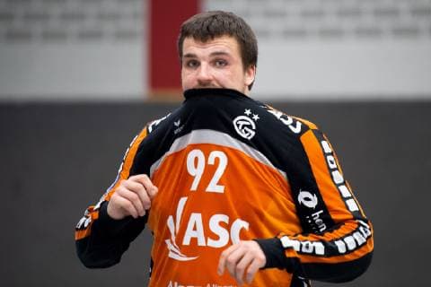 Lübbecke, Deutschland 29.03.2019: 2. Handball Bundesliga - 2018 2019 - TuS-N-Lübbecke vs. TV Großwallstadt Arturs Kugis (Großwallstadt) Lübbecke Nordrhein-Westfalen Deutschland Merkur Arena
