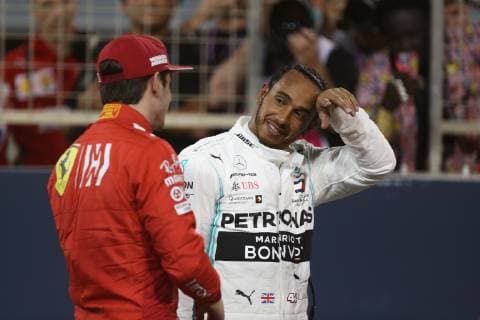 Motorsports: FIA Formula One World Championship WM Weltmeisterschaft 2019, Grand Prix of Bahrain, 16 Charles Leclerc (MCO, Scuderia Ferrari Mission Winnow), 44 Lewis Hamilton (GBR, Mercedes AMG Petronas Motorsport), Sakhir Bahrain