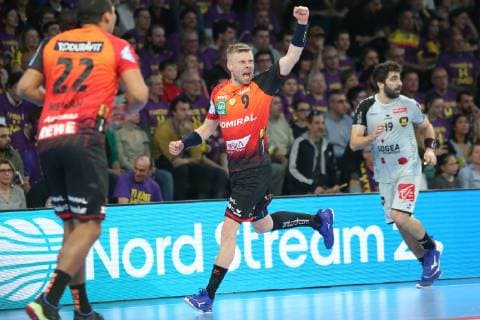 Handball, CL, HBC Nantes - Rhein Neckar Löwen Gudjon Valur Sigurdsson (Rhein-Neckar Lowen) HANDBALL : VELUX EHF Champions League - 1 8eme de finale retour - HBC Nantes vs Rhein-Neckar Lowen - 30 03 2019 KevinDomas Panoramic 