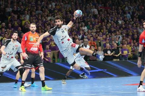Handball, CL, HBC Nantes - Rhein Neckar Löwen David Balaguer (Nantes) HANDBALL : VELUX EHF Champions League - 1 8eme de finale retour - HBC Nantes vs Rhein-Neckar Lowen - 30 03 2019 KevinDomas Panoramic 