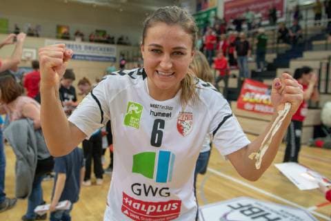 Emilia Galinska (SV Union Halle) im Spiel SV Union Halle-Neustadt (Wildcats) vs. TV Nellingen 1893 e.V. (Schwaben Hornets) Handball 1.Bundesliga - Saison 2018 2019 Copyright: xVIADATAx xHolgerxJohnx Halle Saale Sachsen-Anhalt Deutschland