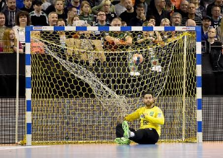 31.03.2019, xlakx, Handball HBL, Fuechse Berlin - Balatonfueredi KSE emspor, v.l.Silvio Heinevetter(Fuechse Berlin, 12) Berlin