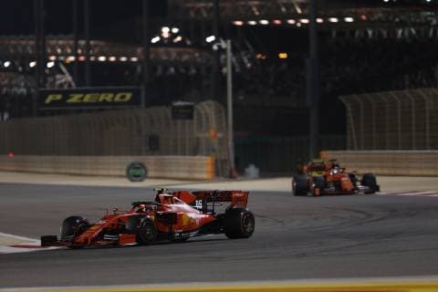 Photo4 LaPresse 31 03 2019 Sakhir, Bahrain Grand Prix Formula One Bahrain 2019 In the pic: race,Charles Leclerc (MON) Scuderia Ferrari SF90 leads Sebastian Vettel (GER) Scuderia Ferrari SF90  Copyright: xPhoto4 LaPressex