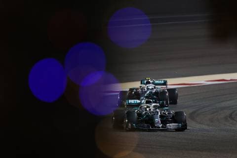 Motorsports: FIA Formula One World Championship WM Weltmeisterschaft 2019, Grand Prix of Bahrain, 44 Lewis Hamilton (GBR, Mercedes AMG Petronas Motorsport), 77 Valtteri Bottas (FIN, Mercedes AMG Petronas Motorsport), Sakhir Bahrain