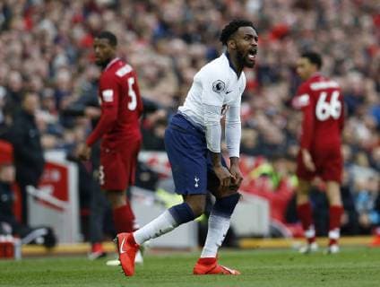 Football - 2018 2019 Premier League - Liverpool vs. Tottenham Hotspur Danny Rose of Tottenham Hotspur, at Anfield. COLORSPORT ALAN MARTIN 