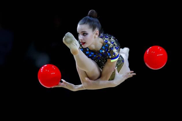 Sport Themen der Woche KW13 Sport Bilder des Tages 33rd Grand Prix Internationaux de Thiais; 31.03.2019 Senior Group Ukraine (Anastasiya Voznyak, Valeriya Vuzviak, Valeriya Khanina, Mariia Vysochanska, Diana Myzherytska, Alina Bykhno) at Grand Prix finals; 33rd Grand Prix Internationaux de Thiais on 31.03.2019 in the Palais Omnisports in Thiais (France). *** 33rd Grand Prix Internationaux de Thiais 31 03 2019 Senior Group Ukraine Anastasiya Voznyak Valeriya Vuzviak Valeriya Khanina Mariia Vysochanska Diana Myzherytska Alina Bykhno at Grand Prix finals 33rd Grand Prix Internationaux de Thiais on 31 03 2019 in the Palais Omnisports in Thiais France xufax